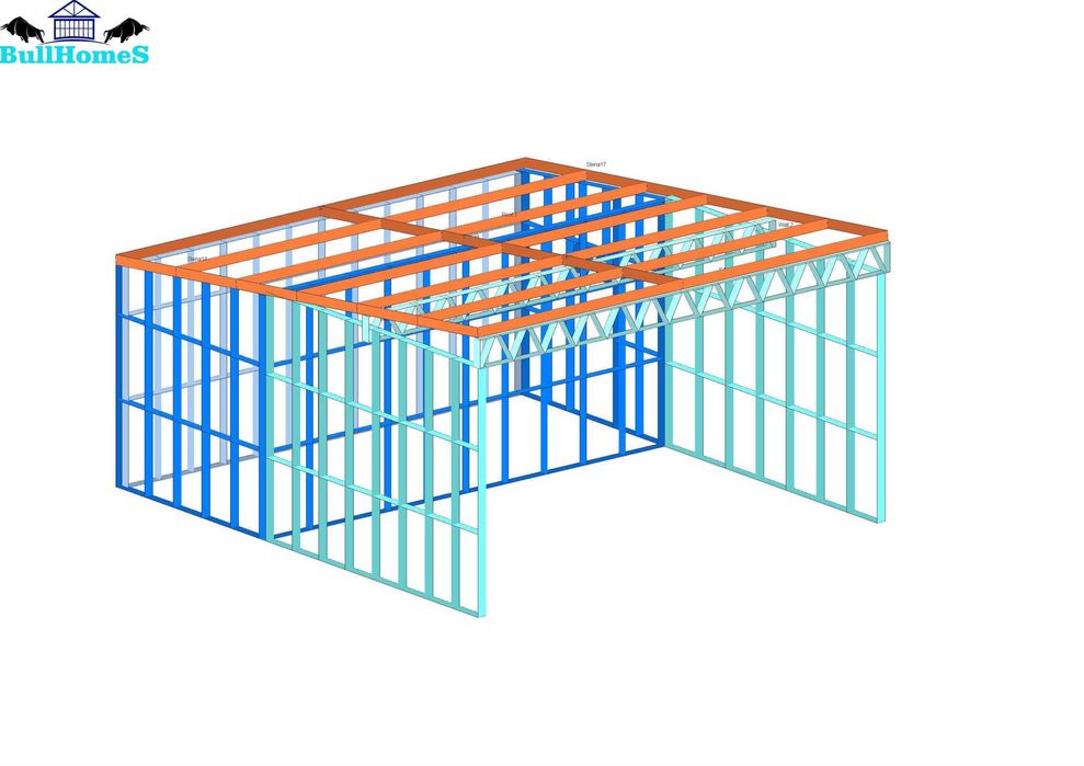 Конструкция за Автомивка - 50м²-7м x 7.50м