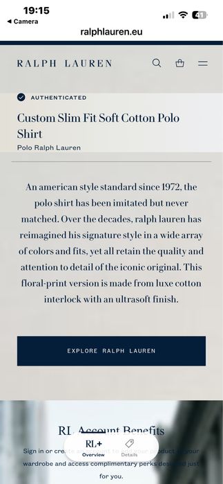 POLO Ralph Lauren : Поло блуза размер  М Slim / Оригинал