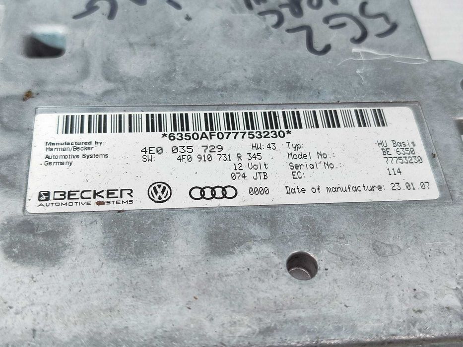 Modul MMI / Unitate media / navigatie Audi A6 / S6 / RS6 C6 4F COD: 4E0035729 2007 / [2004-2011] / (5G3)