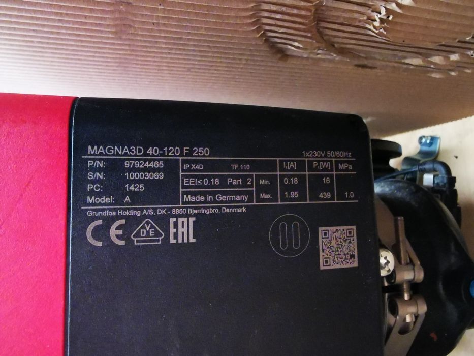 Циркулационна помпа GRUNDFOS MAGNA3 D 40-120 F 

GRUNDFOS MAGNA3 D 40-