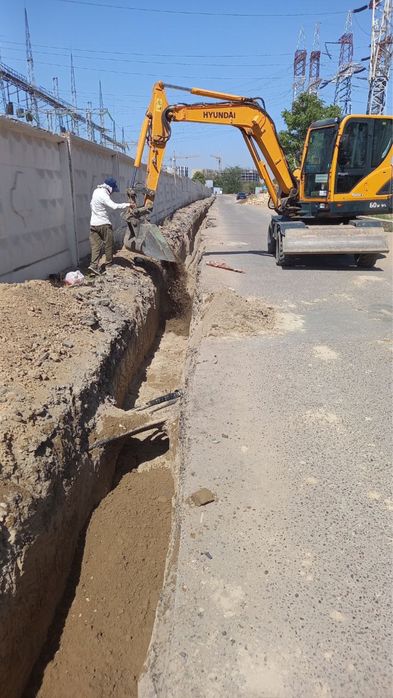 Траншея казимиз канализация кабель