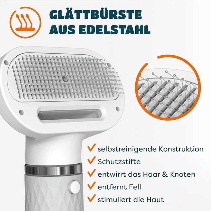 5-в-1 груминг сешоар и четка за домашни любимци KUUBIA 900W