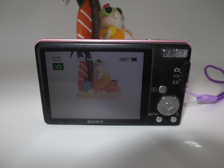 Sony Cyber-shot W350 ултра компактен фотоапарат розов цвят, дигитална камера, в отлично състояние, пълен комплект, тествана и работи перфектно