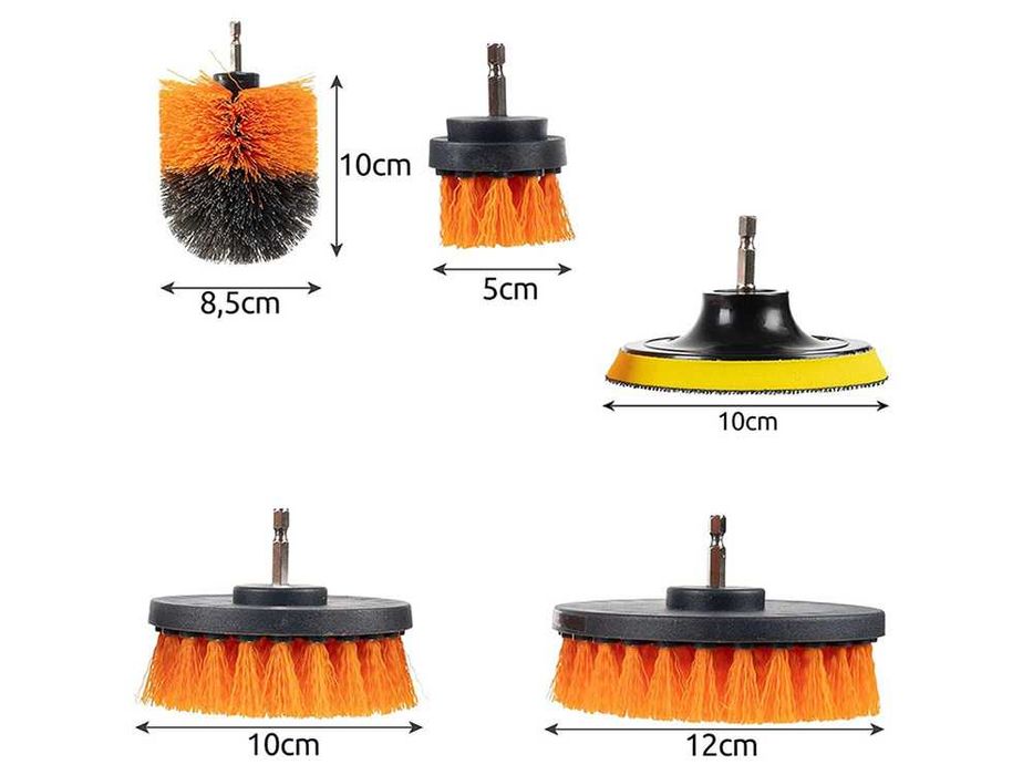 К-т четки, гъби, дискове за почистване и полиране, BIGSTREN, 22 части