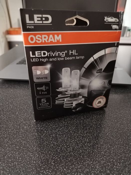Set 2 becuri LED marca Osram H4 LEDriving HL Gen2 9726CW 12/24V 15.4W 6000K Alb rece