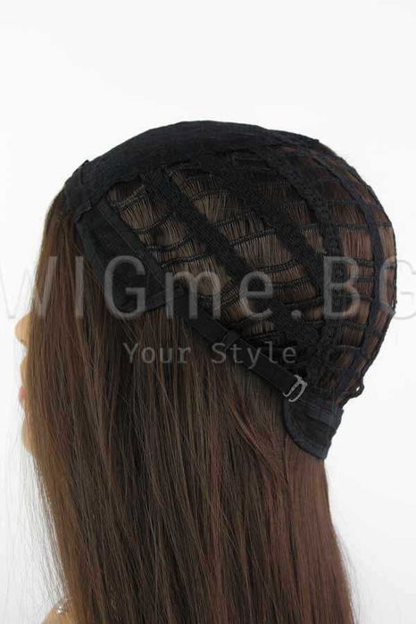 Екстра дълга права кестенява перука Ирен - 101 см.