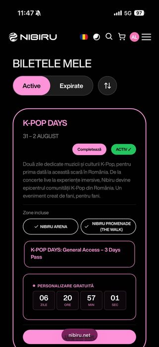 Bilet KPOP Days Nibiru