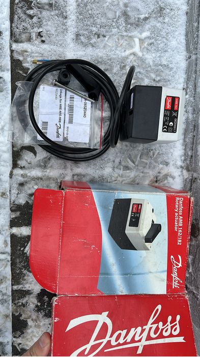 Кран трехходовой Danfoss Д100; Эл привод AMВ 162/182