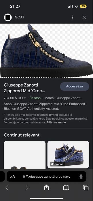 Giuseppe Zanotti Croc Navy 37