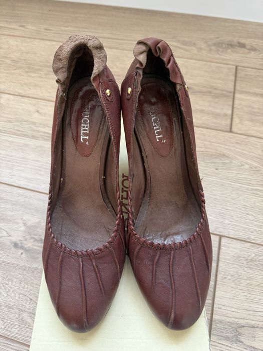 Женские туфли бордовые
