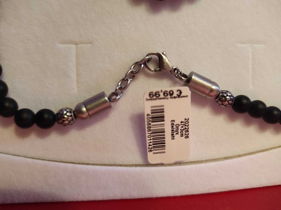 Колие , мъжко , оникс