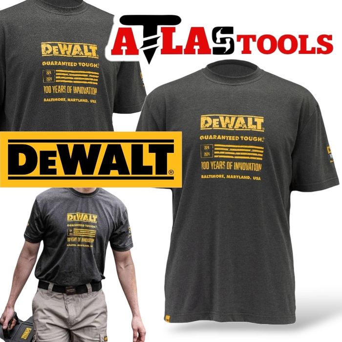 Тениска DeWALT 100 Year Graphic Tee Shirt Grey
