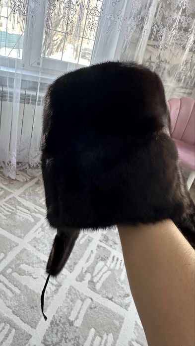 Шапка ушанка норковая