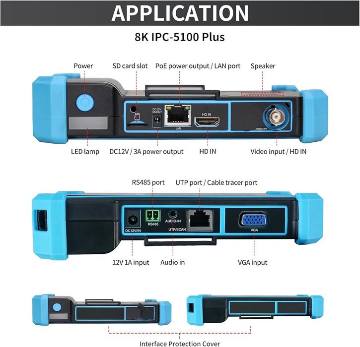 IPC 5100 Plus сетевой тестер rj45 vga utp ftp hdmi