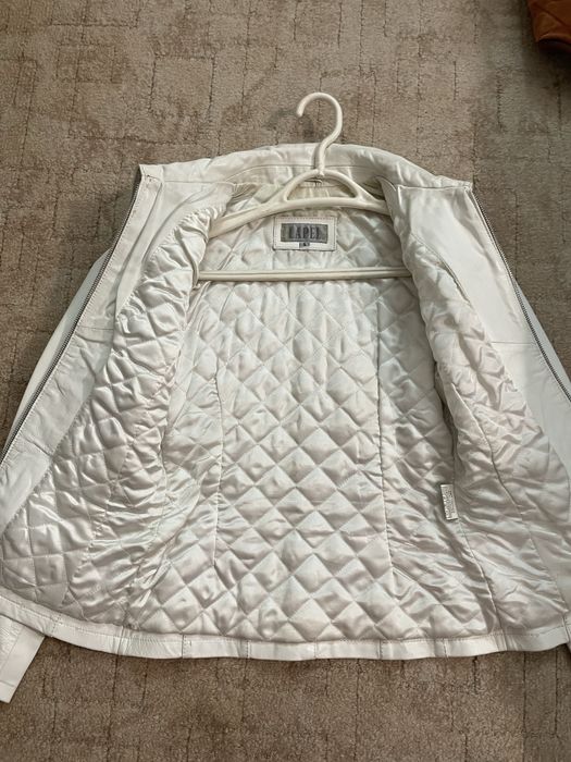 Vand jacheta piele dama, alba, S