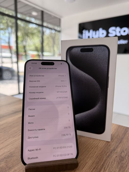 iPhone 15 Pro•256GB/85%BlueTitanium Айфон 15 Про•256%/85%КөкТитан