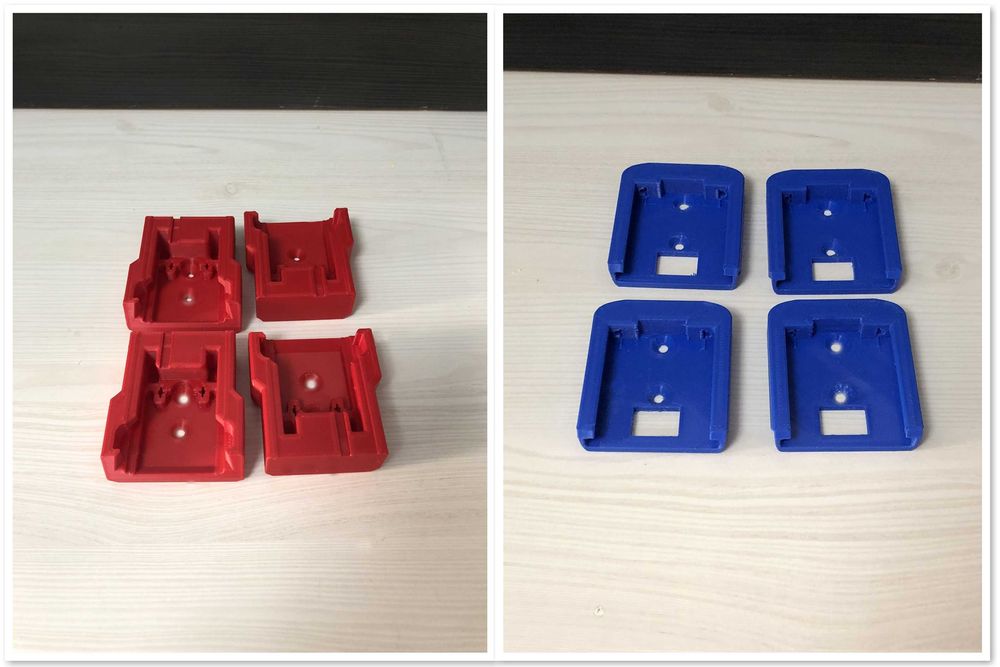 4 buc suport/adaptor acumulator Bosch/ Milwaukee la alte scule 18V M18