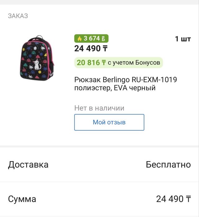 Рюкзак Berlingo школьный
