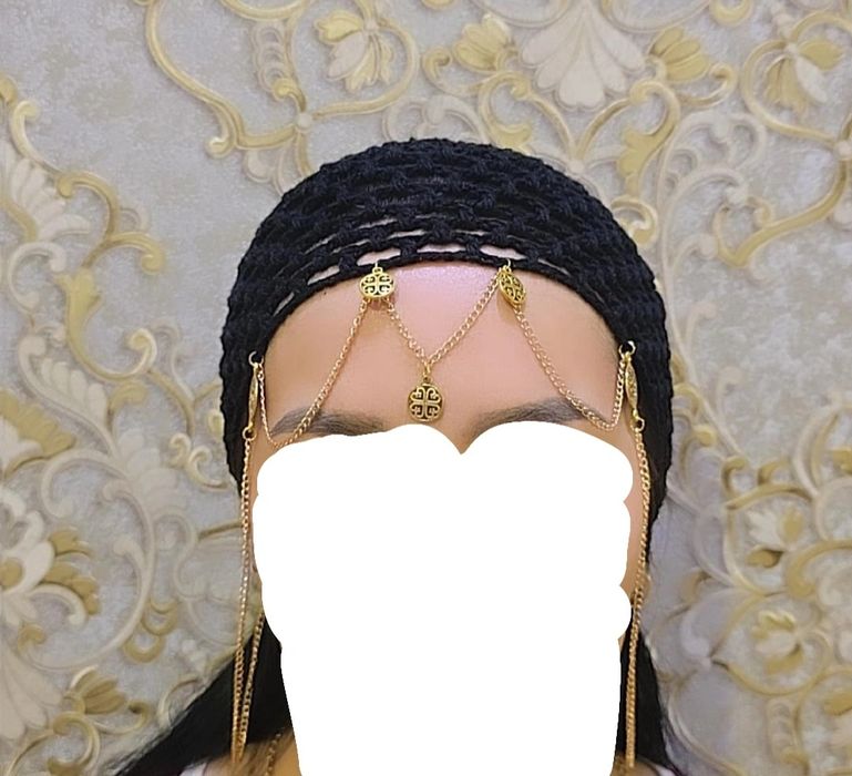 Вязанная такия, косынка