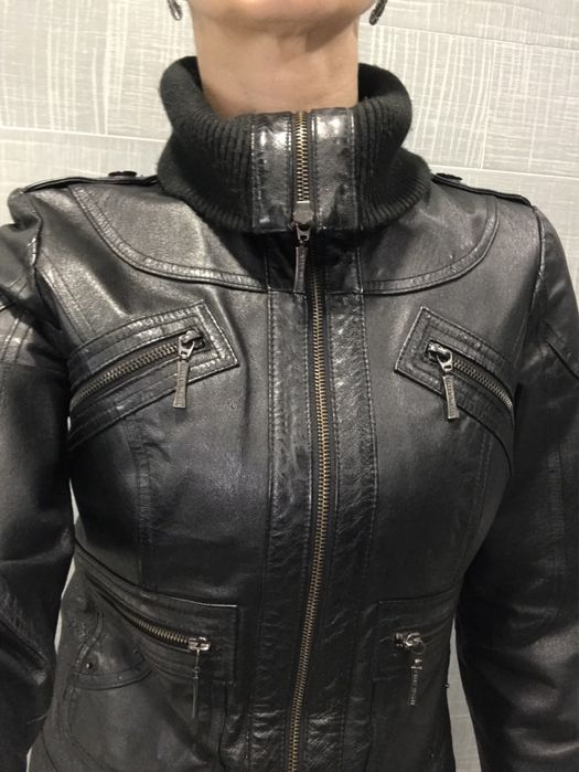 Късо яке естествена кожа Tally Weijl (S)