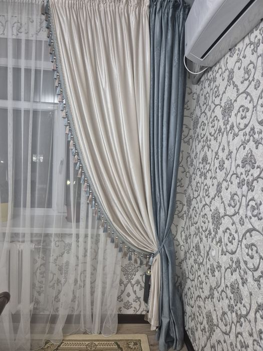 Шторы с тюлью в зал