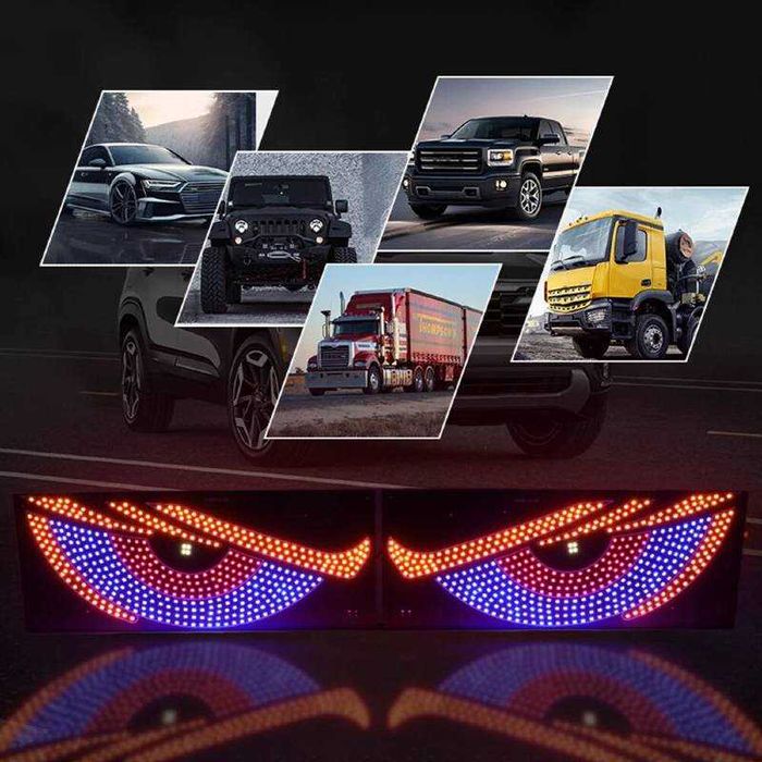 Set 2 panouri rigide devil’s eyes, 32x12cm camion, dubă, tir,