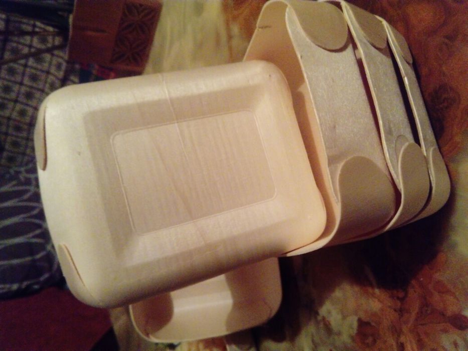 1Еко дървени кошнички за парти сервиране,