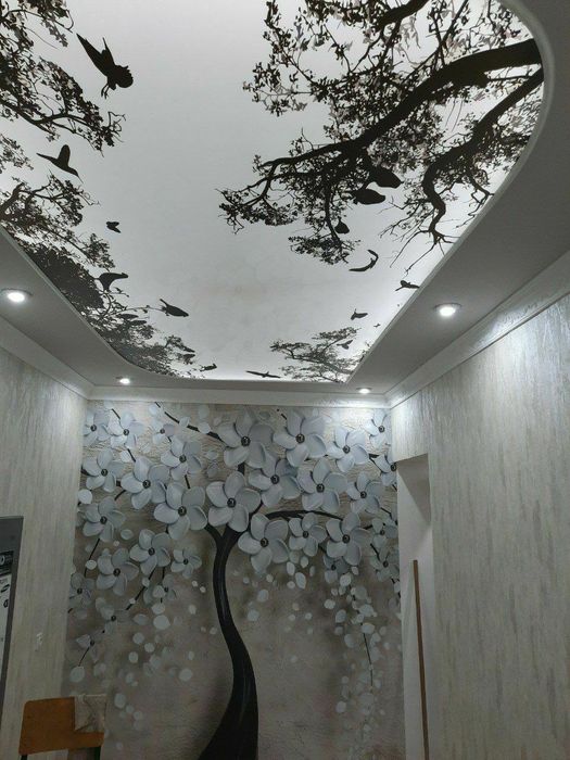 натяжные потолки..