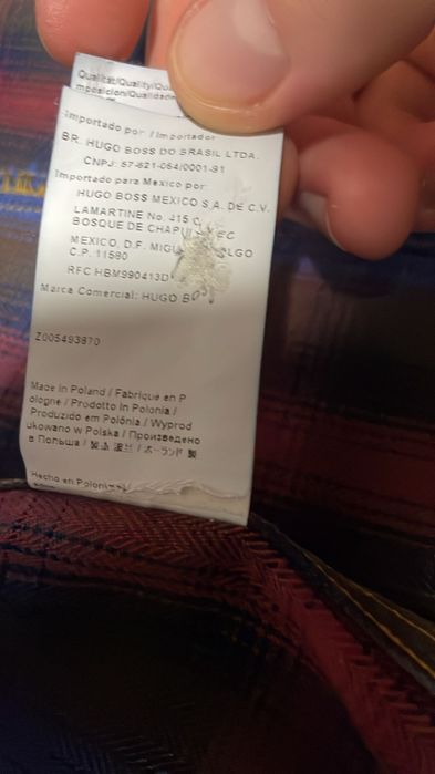 Cămașă în carouri Hugo Boss Orange, mărimea L