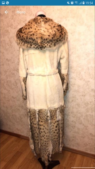 Норковая шуба белая