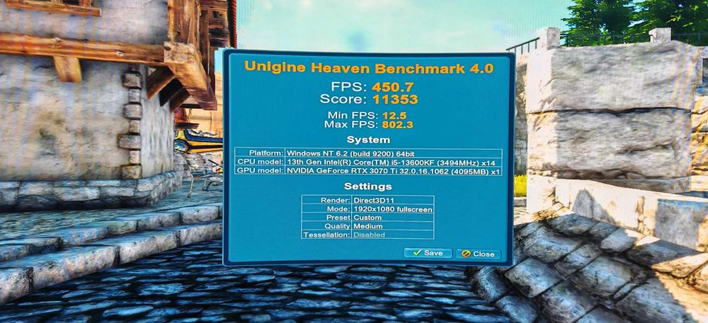 Супер Геймърски Компютър Intel I5 13600KF 14/20 Core/32Gb D5/1TB SSD/GB RTX 3070TI/Гаранция