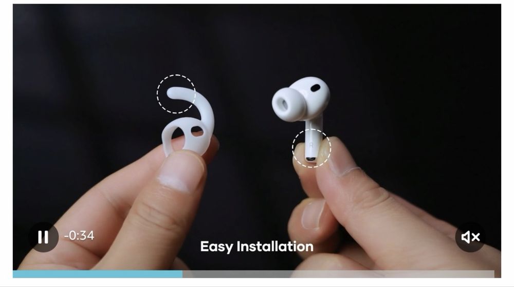 Anti slip ear hooks airpods pro 3