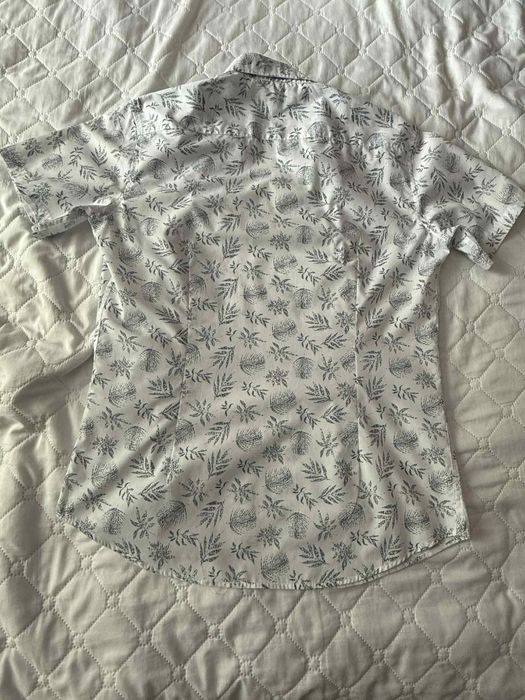 Мъжка риза с флорален принт – къс ръкав