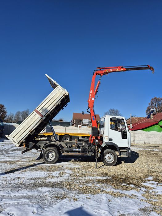 Iveco eurocargo basculabil cu macara
