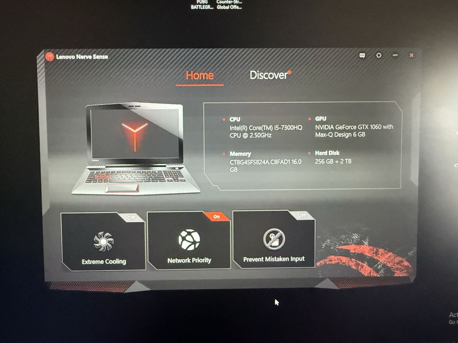 Lenovo Y520 i5 Hdd 2TB 256 Ssd Wd black 16GB Ram GTX 1060 6GB