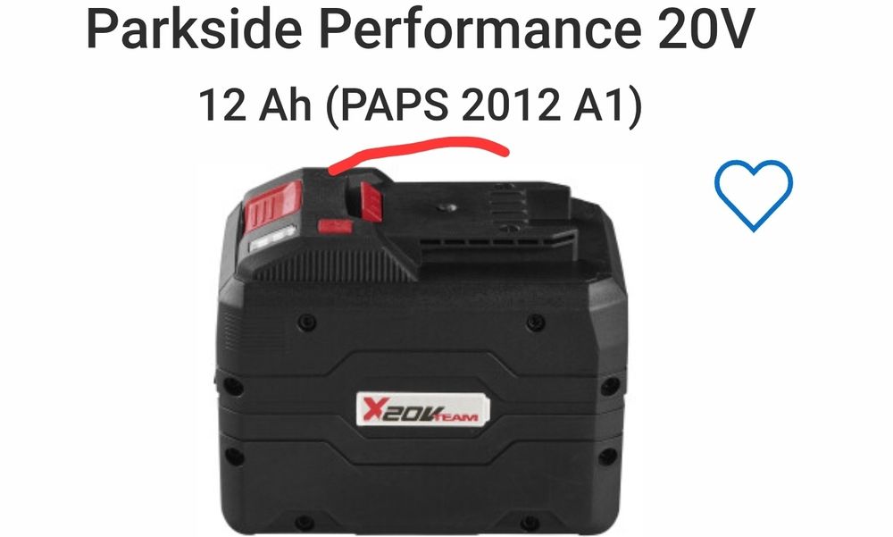 Acumulator Parkside Performance 12Ah Smart PAPS 2012 A1 - NOU, Sigilat