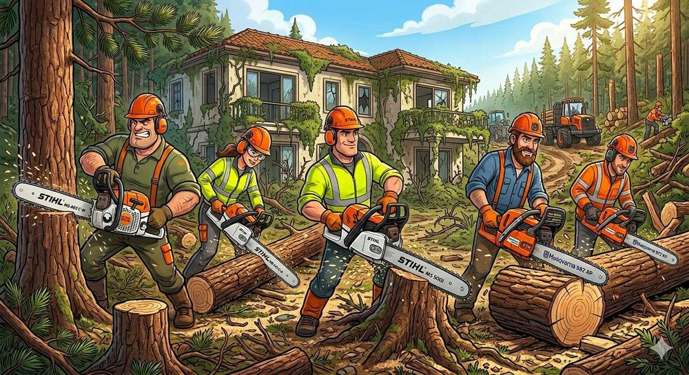 Рязане на дървета и клони