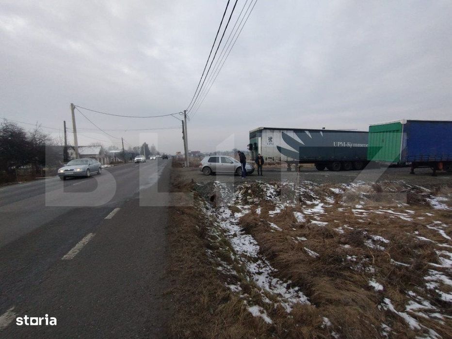 Teren intravilan 3995 mp, 22 m deschidere la DN17, zona Rusu Bargaului