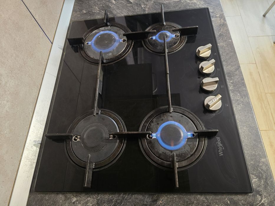 Plita incorporabila Whirlpool PMW64D2/IXL, Gaz, 4 Arzatoare, neagra