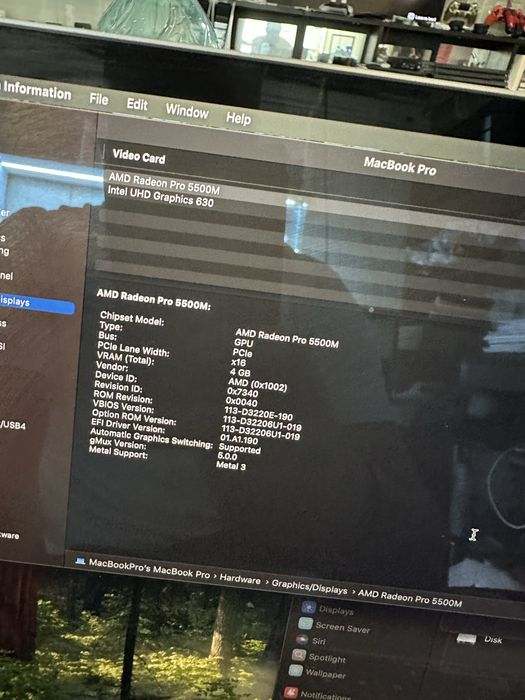 Macbook pro 16 inch 2019 touch bar i9 16gb 1 tb radeon pro 5500’