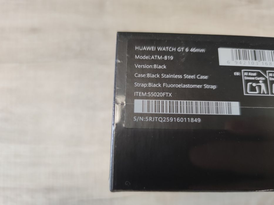 НОВ! Смарт часовник Huawei Watch GT 6 46mm Black 3г. Гаранция Yettel!