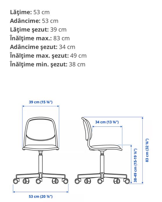 Scaun birou copii (ikea)