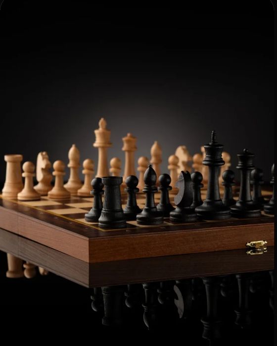 Деревянные шахматы набор