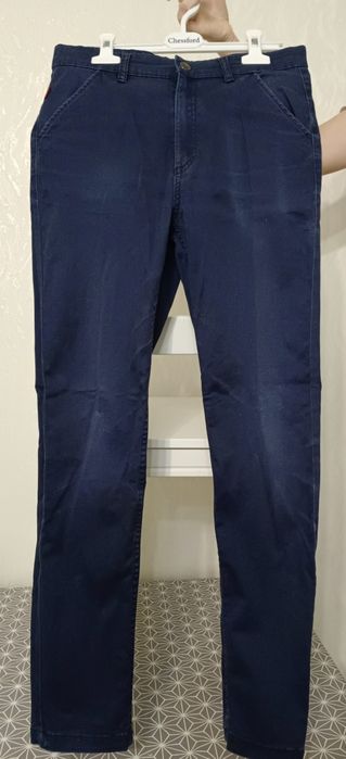 Брюки школьные синего цвета