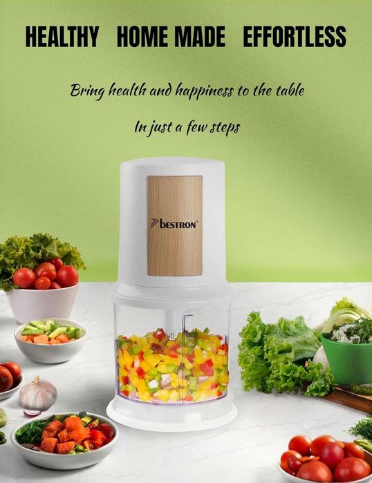 чопър/блендер BESTRON, две остриета, 500мл, 3000об/мин, ПРОМОЦИЯ!