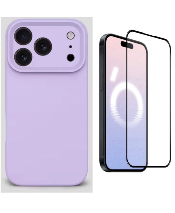 Husa Joyroom Catifea + Folie Sticla D/6D/Privacy Iphone 17 PRO MAX AIR