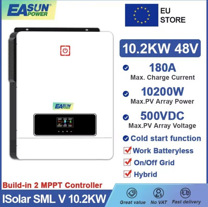 Invertor -!!Nou!!-hibrid offgrid Easun  6.2 kw. !!! SIGILAT!!!