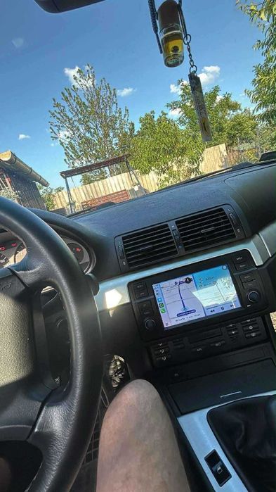 Navigație Android 15 BMW E46 4GB RAM – CarPlay, Android Auto, QLED