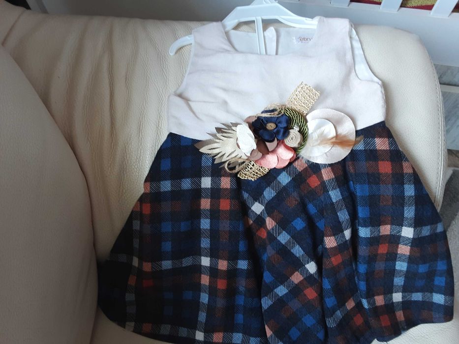 Бебешки / Детски официален комплект (рокля и сако) р  92.