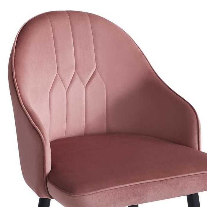 Бар стол, Velva, Розов, Кадифе, 46х45х113см.